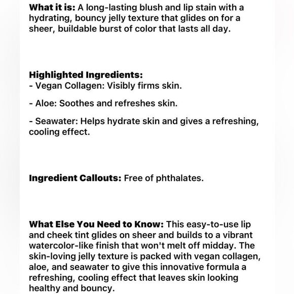 🌻 Milk Makeup Burst Cooling Water Jelly Tint Sheer Lip & Cheek Stain New FullSz - Picture 8 of 8